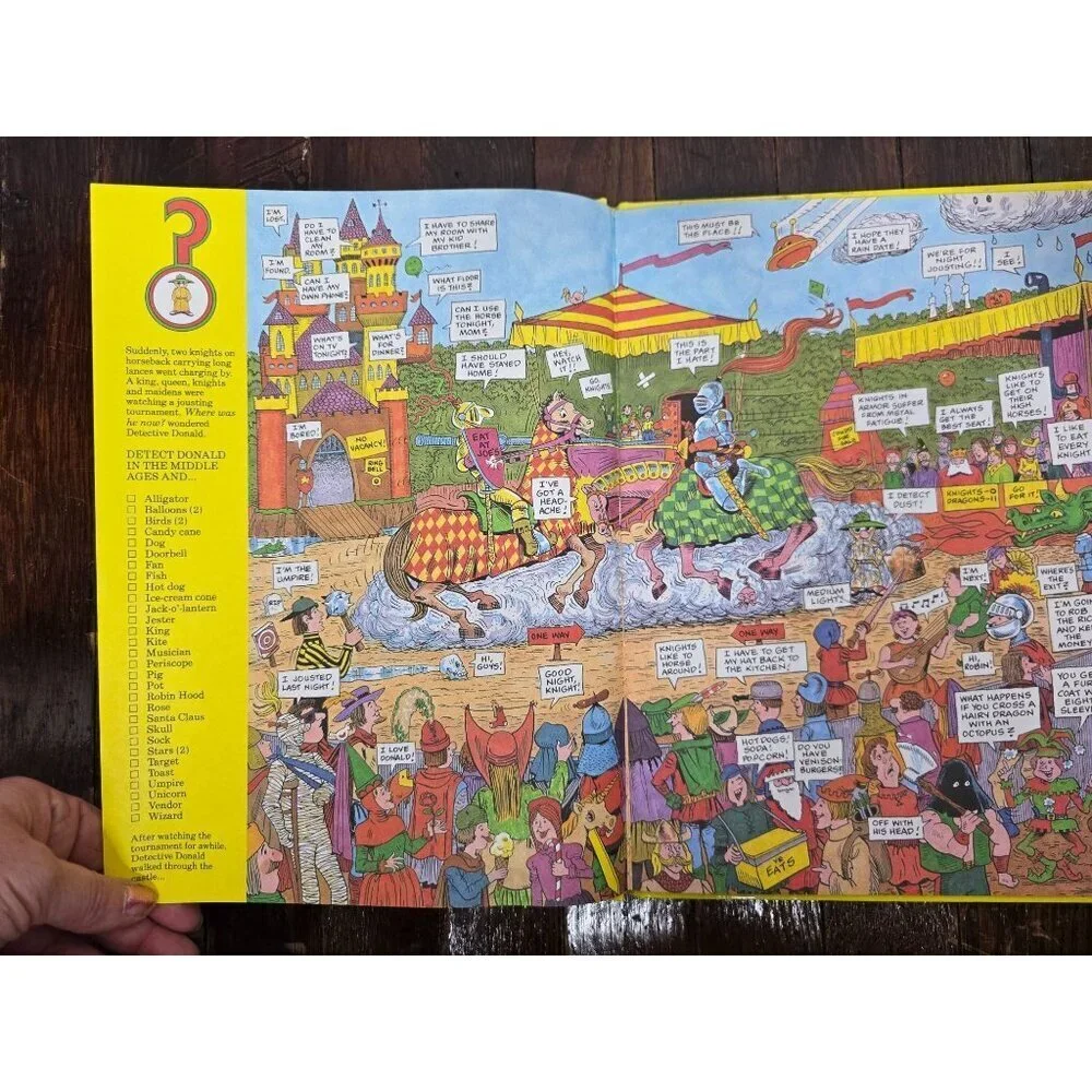 Vintage 90s Where are They? Detective Donald Search and Find Book